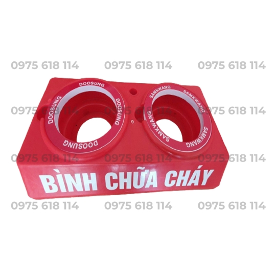 Kệ nhựa đôi đựng bình chữa cháy